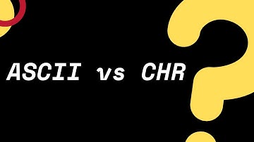 Difference between ASCII  & CHR in Oracle SQL