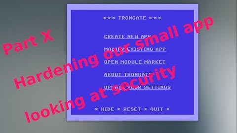 Web Project  Part X using Trongate PHP Framework -  robustness and safety