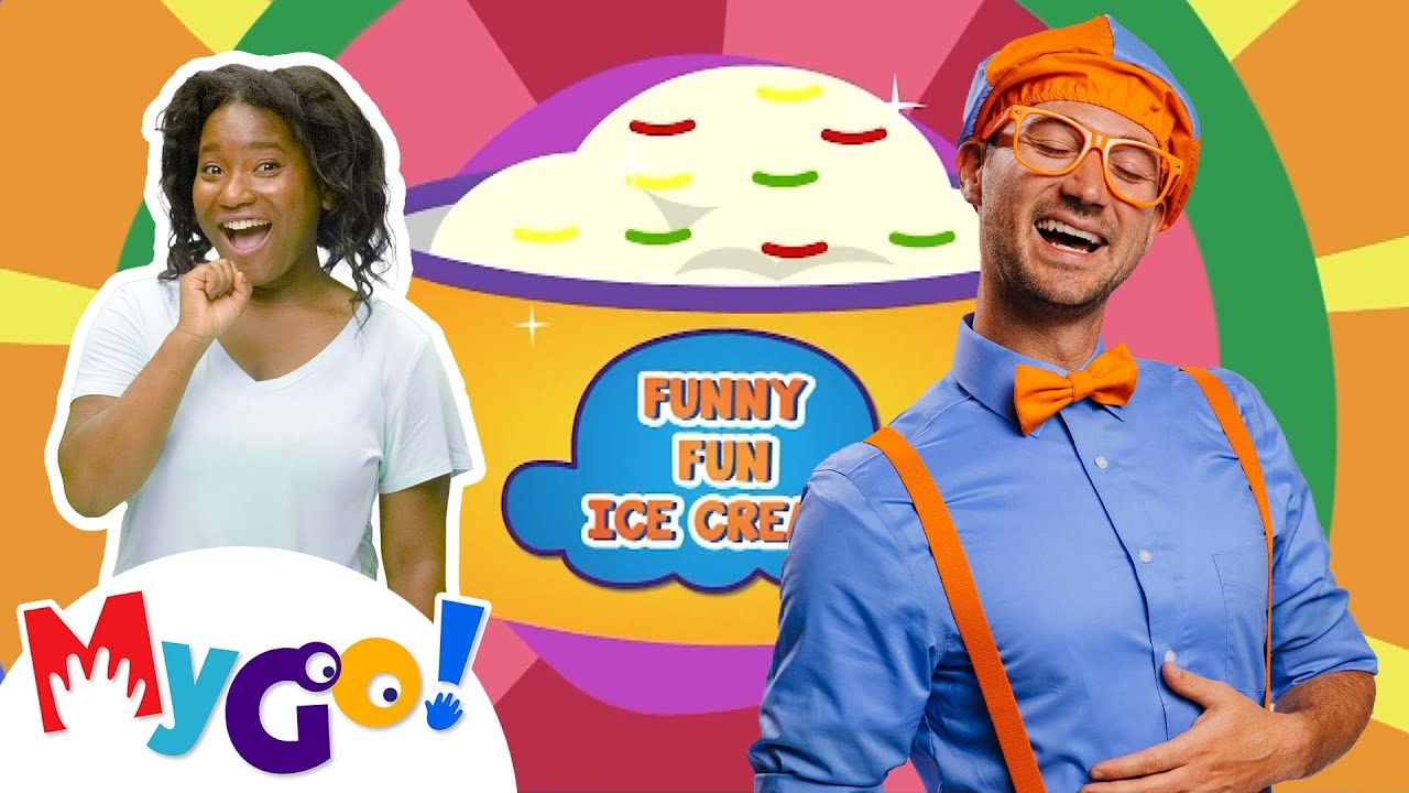 Yummy Funny Ice Cream Song Blippi MyGo! Sign Language for Kids Super Catchy Songs! YouTube