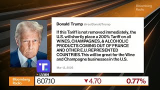 Trump Vows 200% Tariff on EU Wine, Escalating Trade Tensions