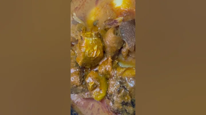 Lunch was great, with this delicious palm nut soup and fufu#food#africafood#fyp#shorts