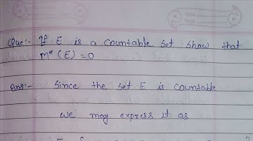 If E is a countable set show that m*(E)=0, M.Sc/PG Semester-2 Paper-VIII Mathematics ~Mathotec