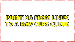 Printing from Linux to a raw CUPS queue