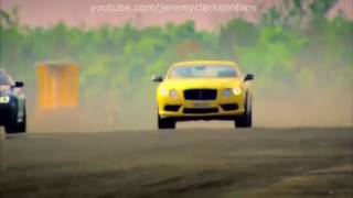 Jeremy Clarkson with M6 Gran Coupe racing against Bentley