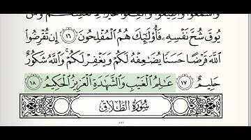 Quran (65) - Surah At-Talaq - Mahmoud Ali Al-Bana سورة الطلاق  الشيخ محمود علي البنا