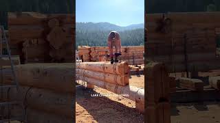 Electrical wiring in a Western Red Cedar Log Home
