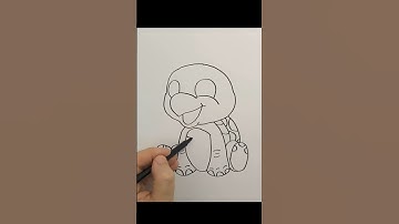 How to Draw Cute baby Turtle  Learn to Draw #shorts #2023 #art