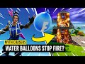 Do Water Balloons *STOP* Fire?? Fortnite Myth Chasers