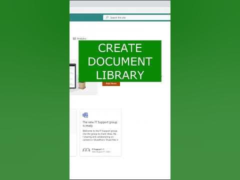 How to Create a Document Library in SharePoint Online #sharepoint - YouTube
