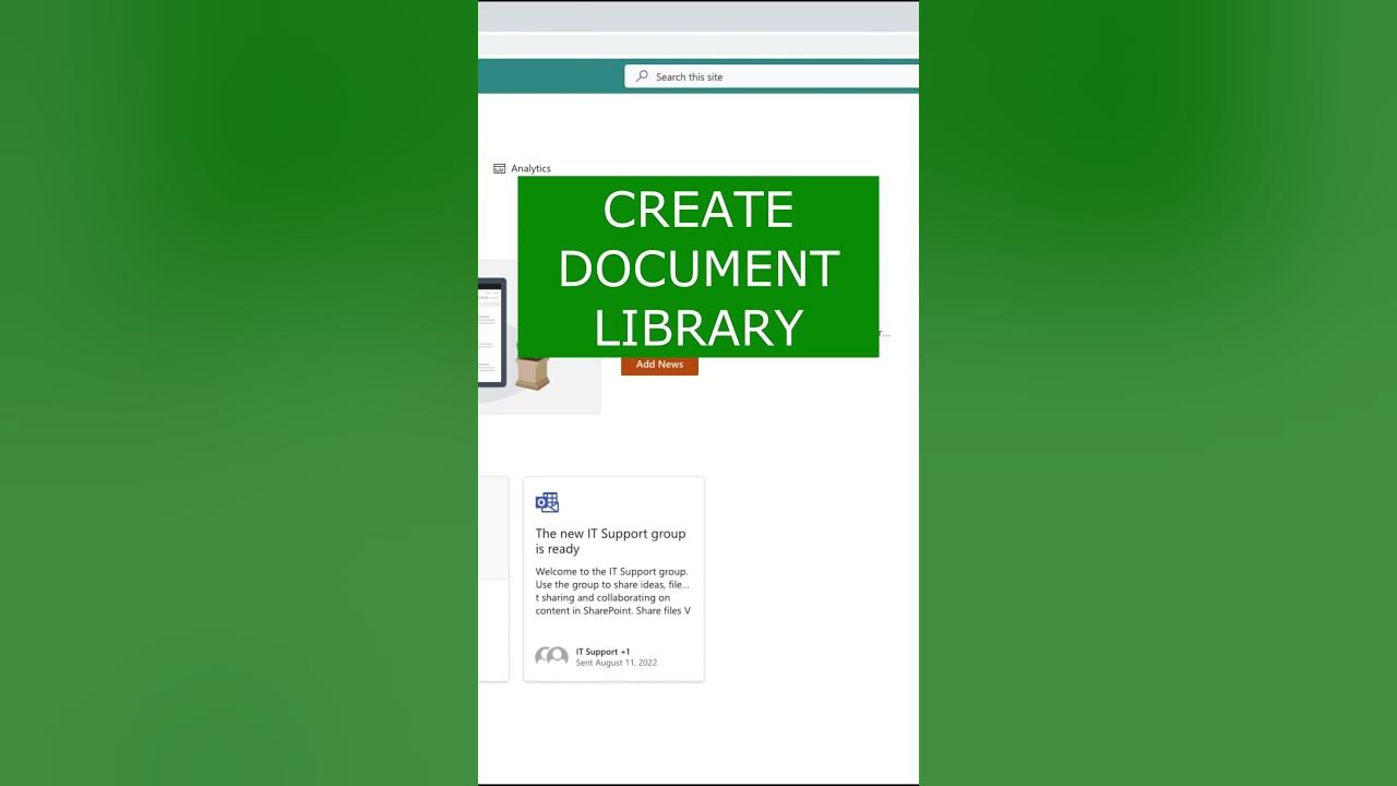 How to Create a Document Library in SharePoint Online sharepoint YouTube