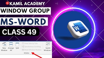 How to Use Window Group in MS WORD || In Pashto Language (Class 49)
