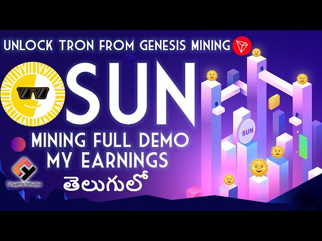 Sun Mining Full Demo & How to Unlock Tron from Genesis Mining - Telugu