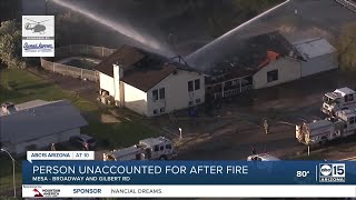 One person unaccounted for after Mesa house fire