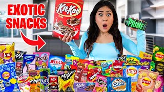 Trying NEW EXOTIC SNACKS For The FIRST TIME  *mind blowing*