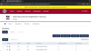 How to setup divisions and weights
