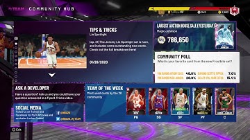 NBA 2K20 Myteam Community Poll Locker Code 2 Free Tokens 1/30/20