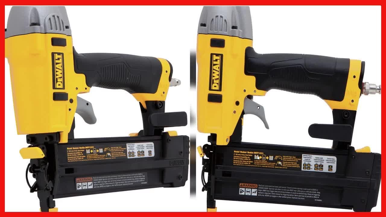 Great product DEWALT Brad Nailer Kit, 18GA, 2Inch (DWFP12231) YouTube