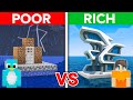 POOR vs RICH: Water House Survival Battle in Minecraft
