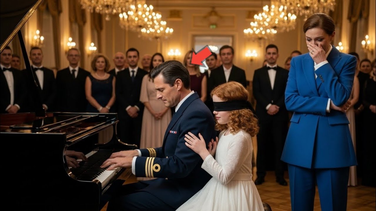 “Single Dad Janitor Plays Piano to Calm Blind Girl—Her CEO Mom Was Watching!”