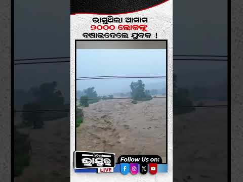 ଭାସୁଥିଲା ପୁରା ଆସାମ ..ବଞ୍ଚାଇଦେଲେ ଦଶମ ଫେଲ ଯୁବକ #shorts #trending #assam