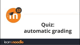 27. Quiz: automatic grading in Moodle 3.3