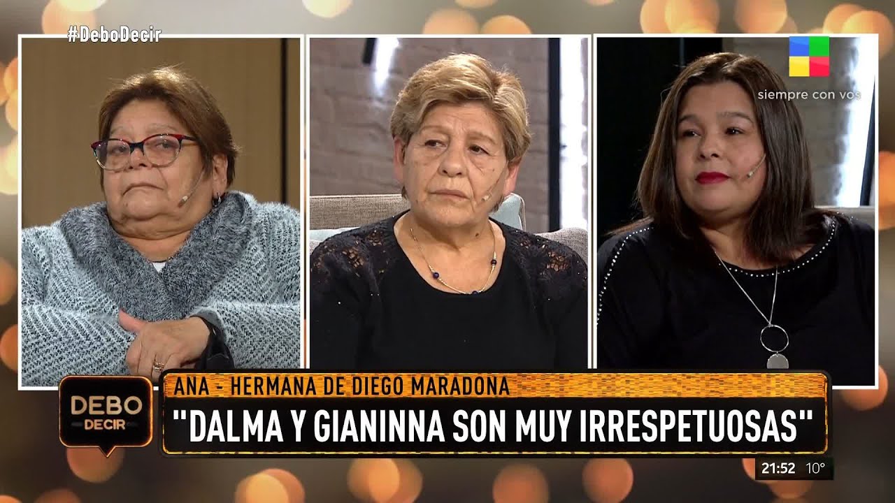 Las hermanas de Diego Maradona contra Dalma y Gianinna: 