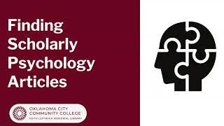Finding scholarly peer-reviewed psychology articles