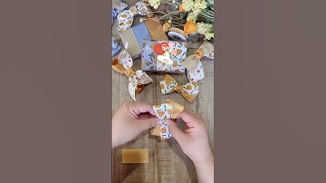 Yellow ribbon handmade hair bow tutorial