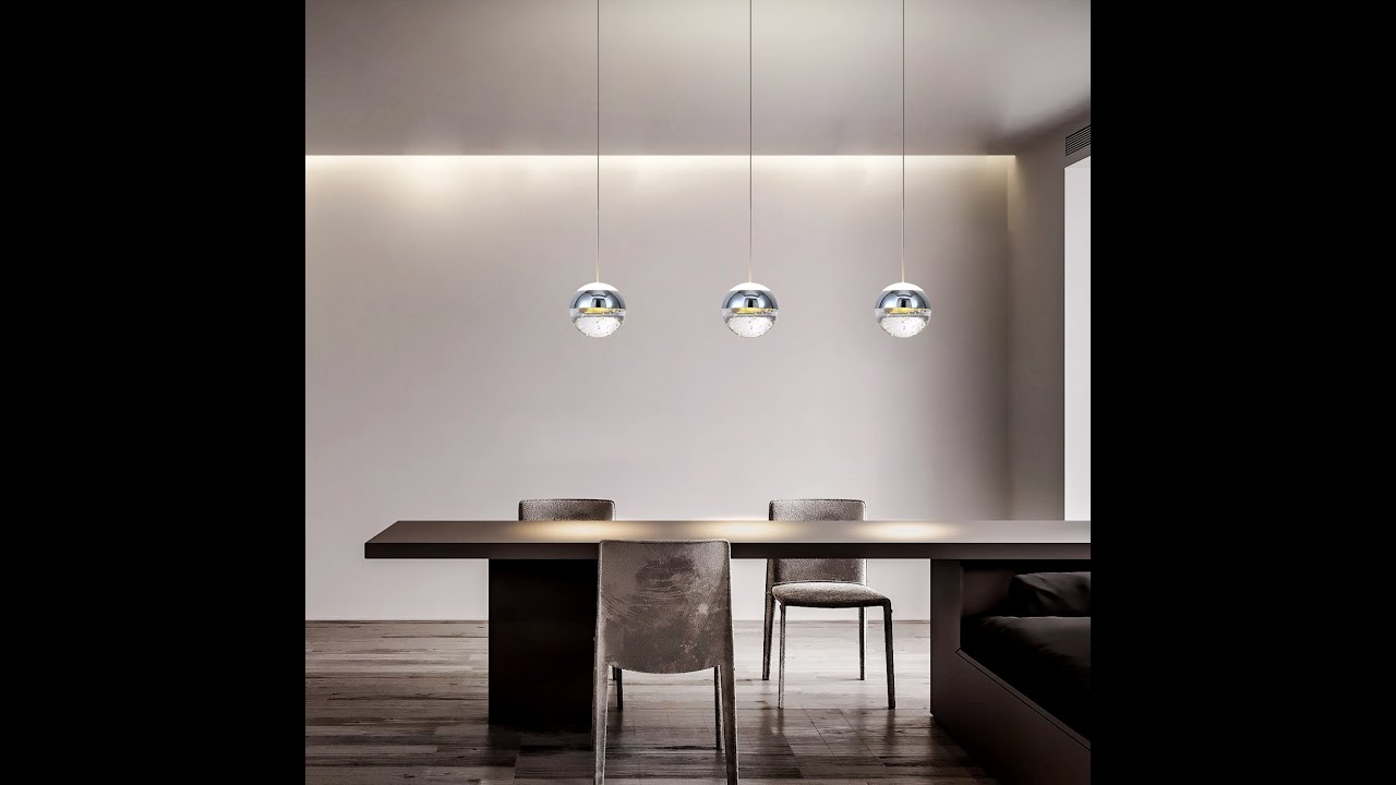 JoollySun Globe Pendant Light Modern Hanging Light for Bedroom Dining Room