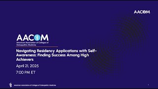 Navigating Residency Applications with Self-Awareness: Finding Success Among High Achievers