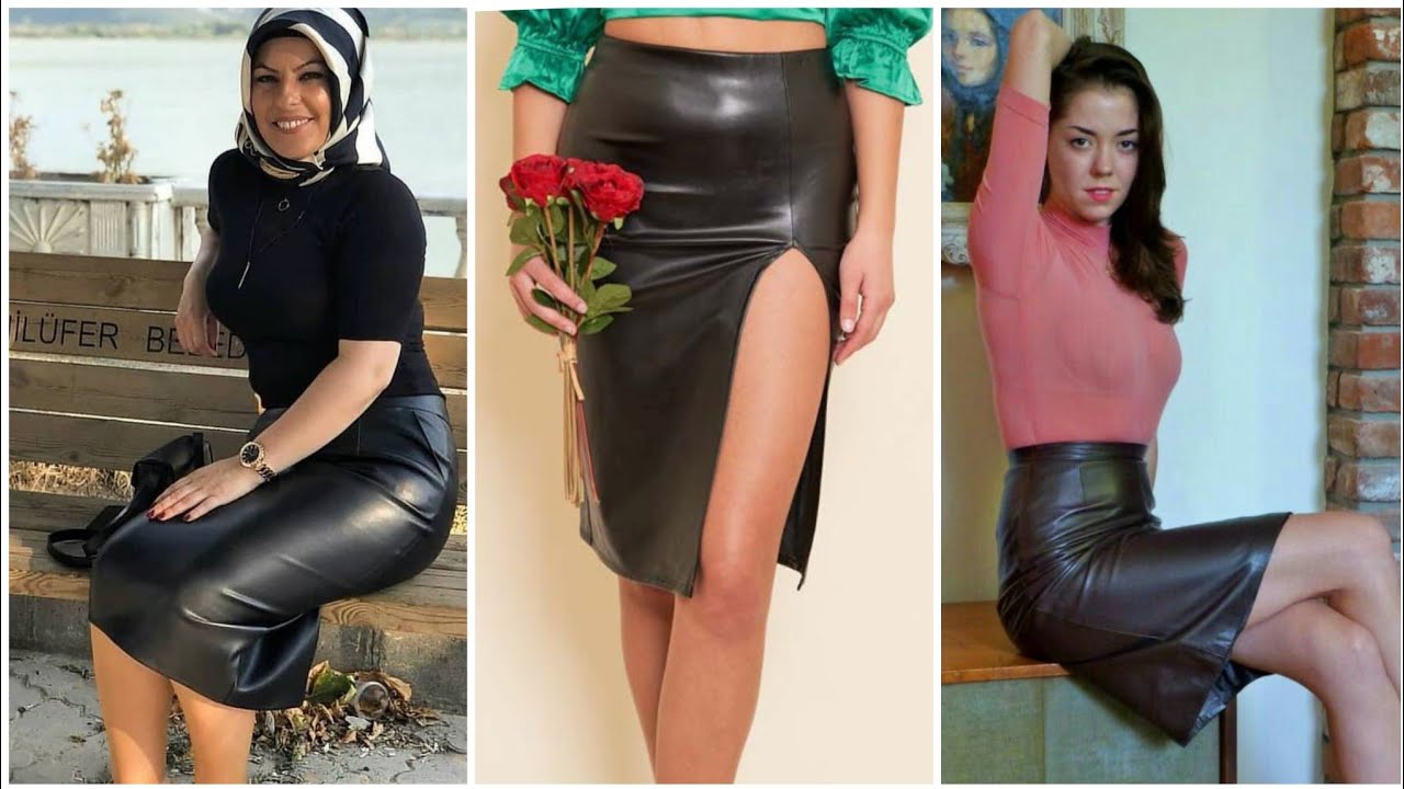 Street and fashionable ladies for office wear leather skirts designs