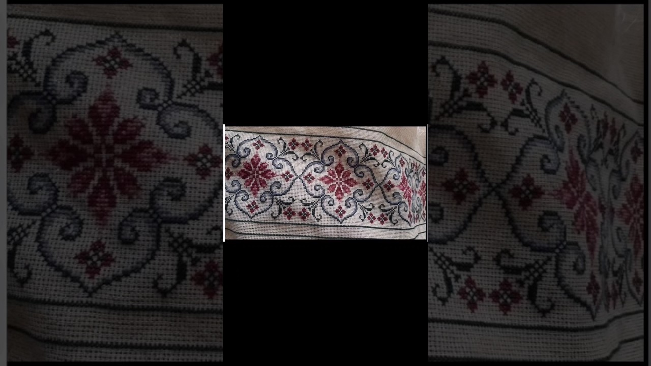 woolen sitting mat design cross stitch 