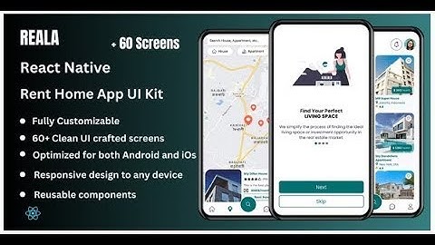 Reala Real Estate Property Listing React Native CLI App Ui Kit
