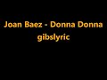 Joan baez  donna donna lyrics 1960