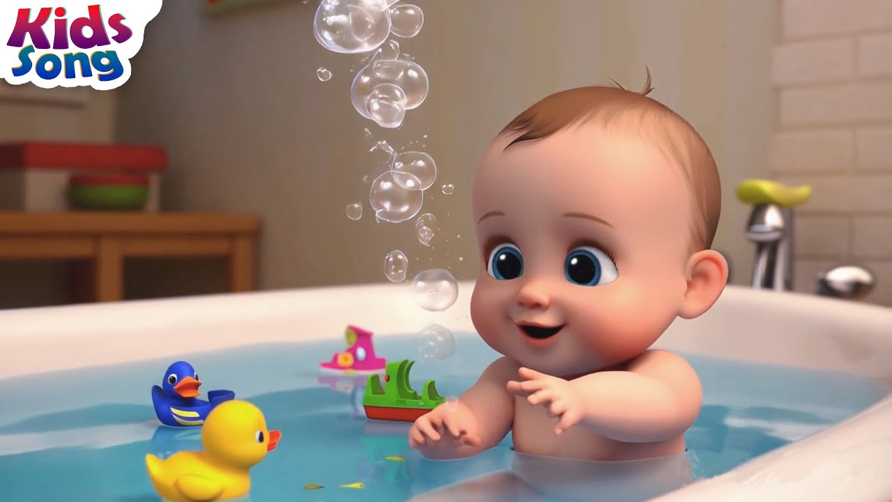 Fun Baby Bath Time Song for Kids | Splish Splash Bath Song for Kids ...