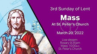 SUNDAY MASS from ST PETERS CHURCH