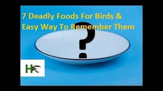 l Toxic l Poisonous l 7 Deadly Foods For Birds & Easy Way To Remember Them