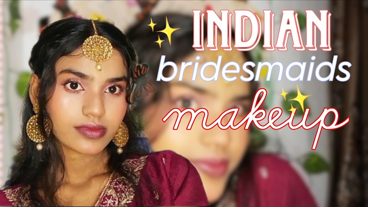 Indian bridesmaids makeup tutorial✨️🌷/glam look step by step for beginners 