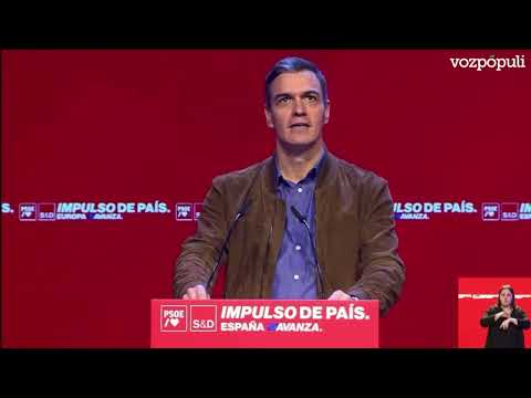 El discurso de Sánchez en la convención del PSOE,  interrumpido por una emergencia médica