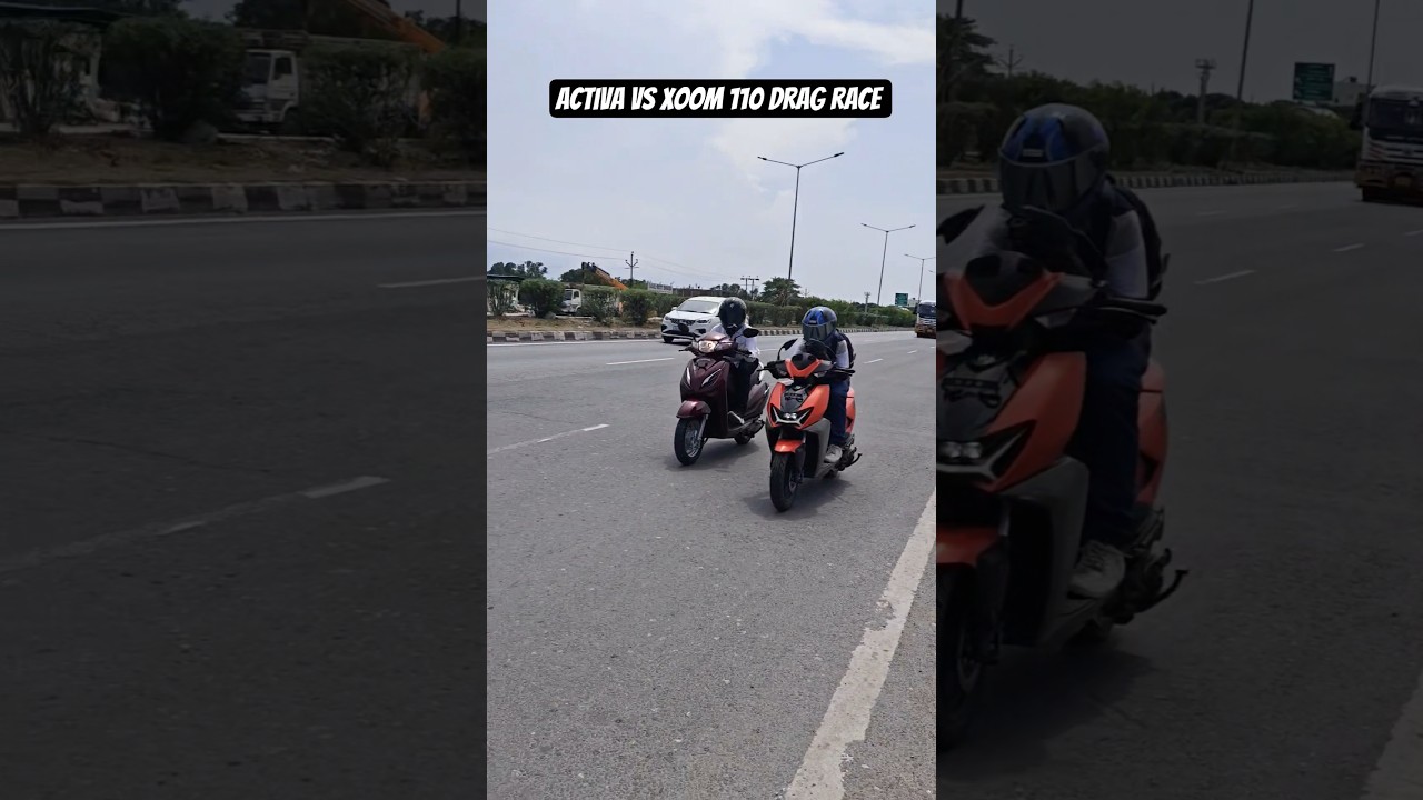 Honda Activa Vs Hero Xoom 110 Drag Race 