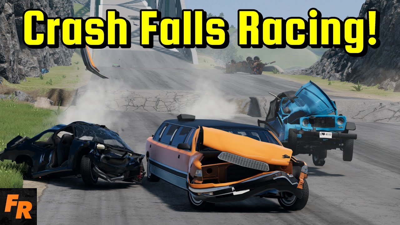 Crash Falls Racing! - BeamNG Drive Challenge - YouTube