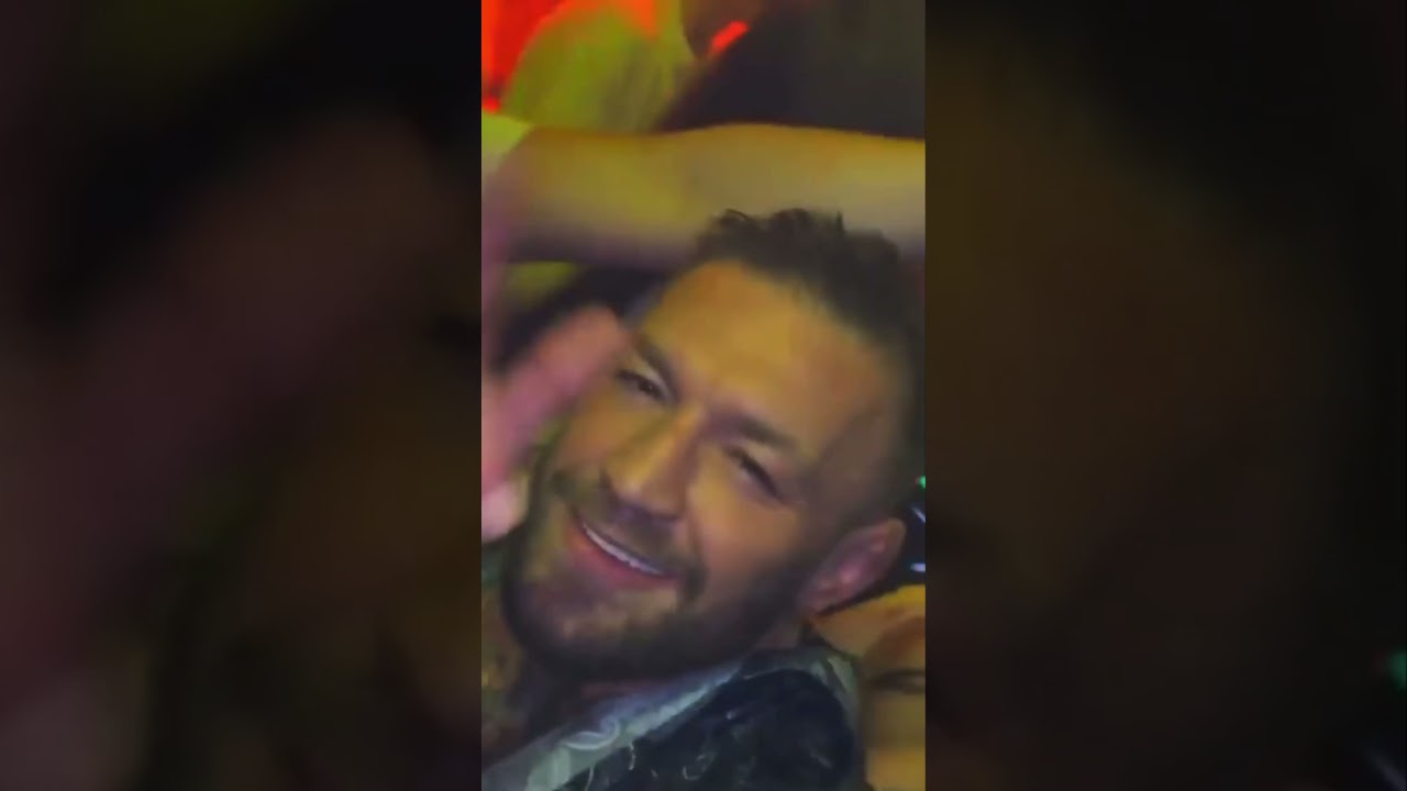 Conor McGregor partying at a nightclub. 