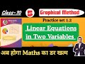 Practice set 1.2 #Graphicalmethod #Linear equations in Two variables 