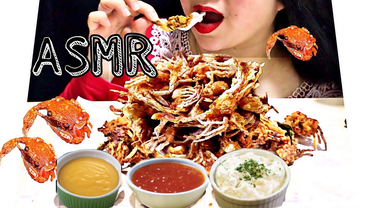 ASMR CRISPY FRIED BABY CRABS|THAI STREETFOOD| ปูนาทอดกรอบ