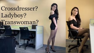 Sexy Secretary Outfit | Crossdresser Lady Boy in Public | Mel Cross