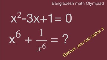 a nice algebra problem,Math Olympiad,x^2-3x+1=0,math games,math tricks.math  skills,quadratic test