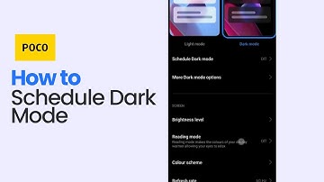How to Schedule Dark Mode on Poco Mobiles