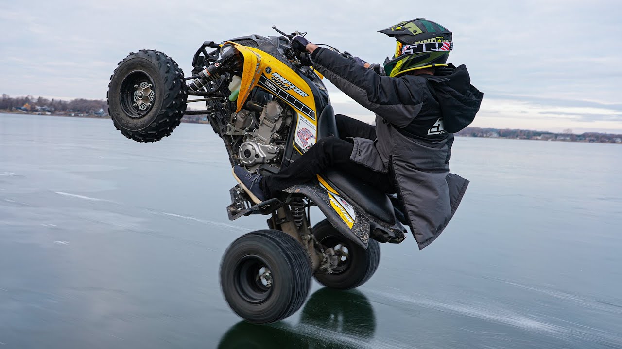Quad Wheelies on Thin Ice YouTube