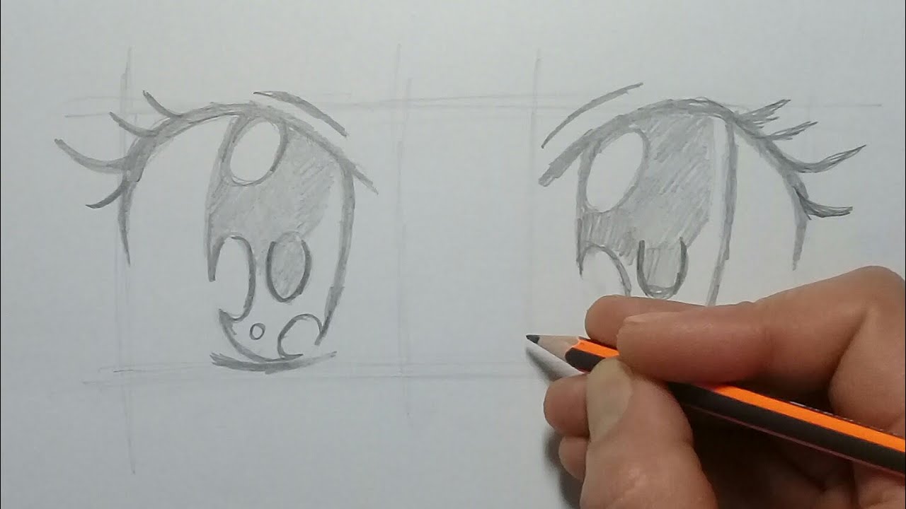 Desenho Online on X: Confira em  e aprenda passo a  passo como desenhar chibi! Dessa vez você irá aprender a desenhar olhos:  masculino e feminino na vista frente! E chega de