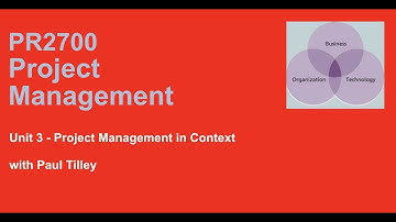PR2700 - Unit 3 - Project Management and Information Technology in Context